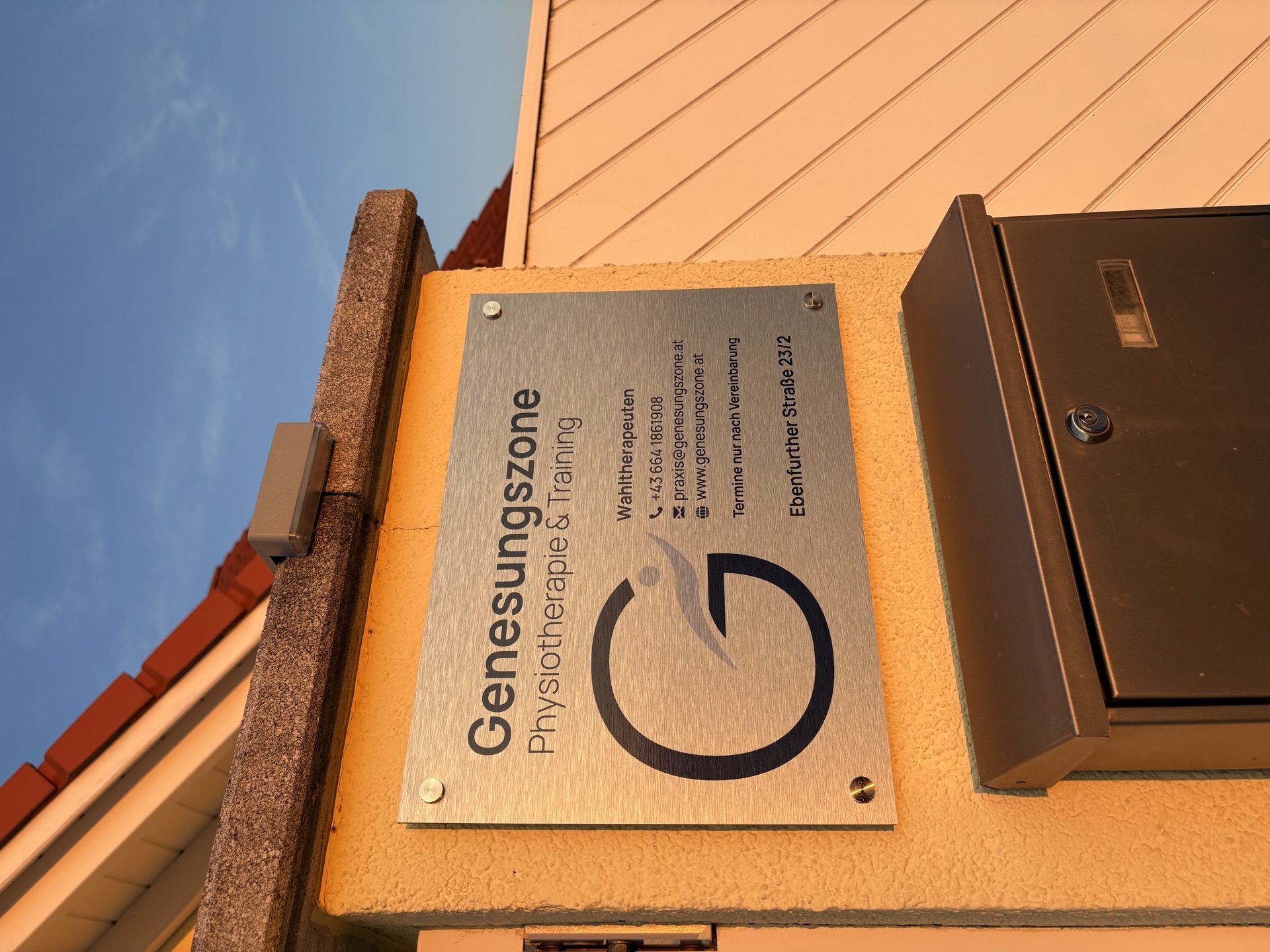 Praxisschild der Genesungszone